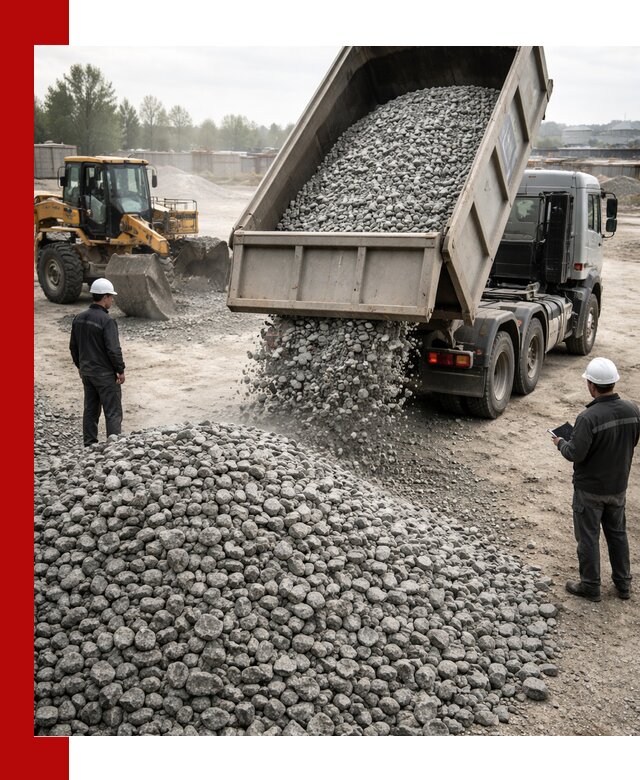Доставка гранитного щебня фракции 20-40 в Кимовске