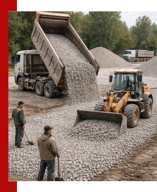 Купить гравийный щебень фракция 20-40 в Кимовске с доставкой