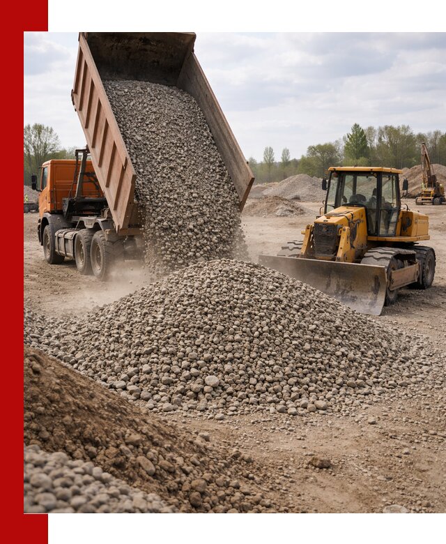 Доставка гравийного щебня фракции 40-70 в Кимовске