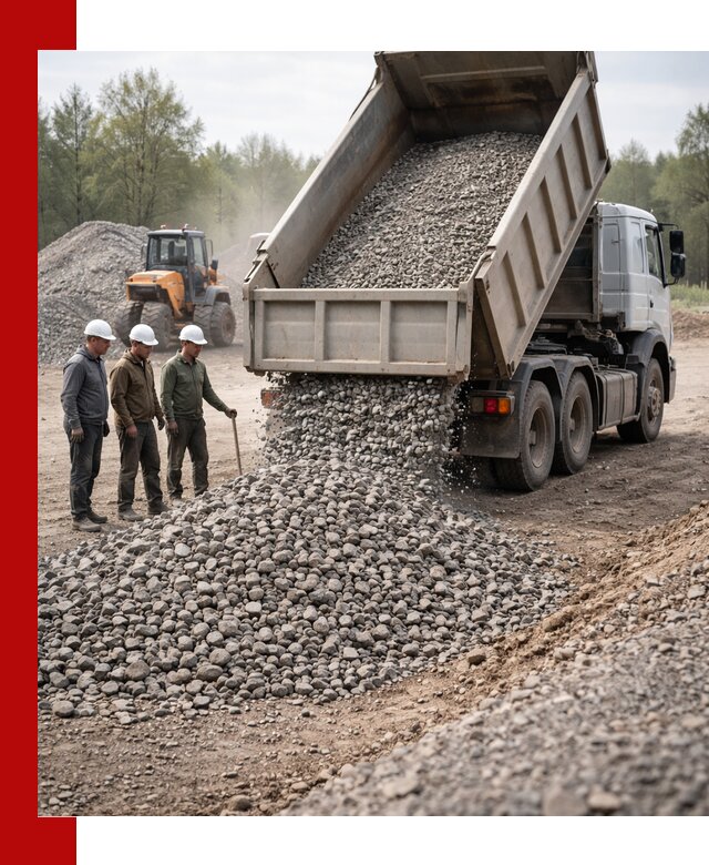 Доставка гравийного щебня фракции 70-120 в Кимовске