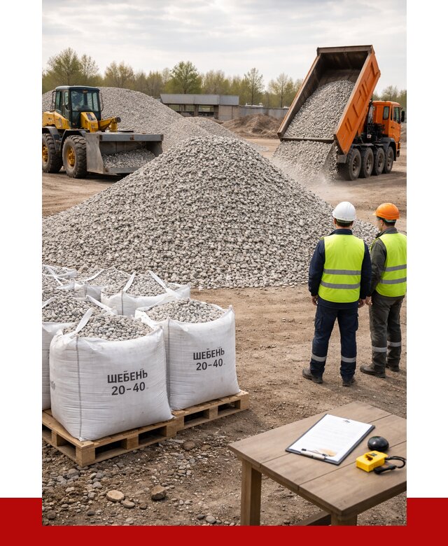 Известняковый щебень 20-40 в Кимовске от 2165 р. ПРОНЕРУДКмв