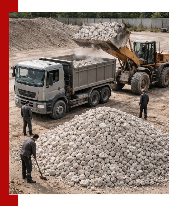 Известняковый щебень фракция 70–150 с доставкой в Кимовске