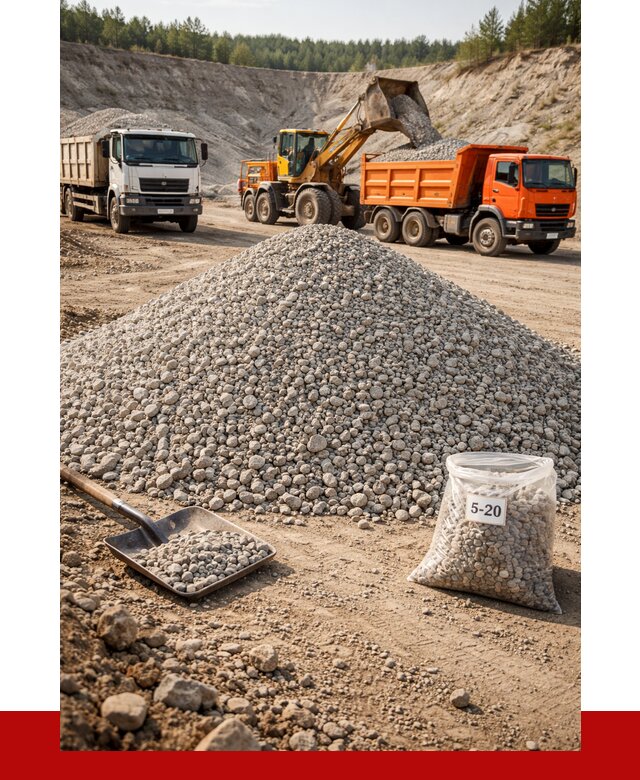 Доломитовый щебень фр. 5-20 в Кимовске от 4329 р. | ПРОНЕРУДКмв