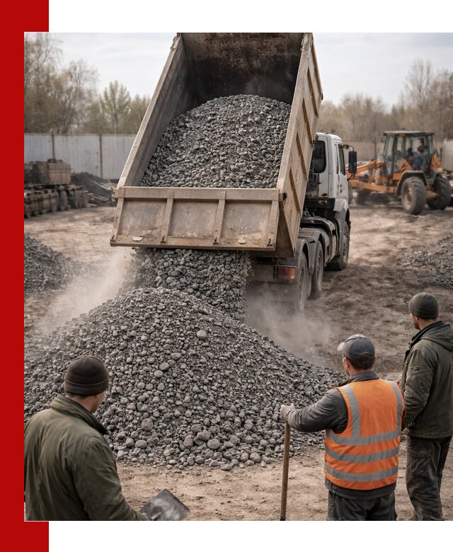 Доставка шлакового щебня в удобные сроки по выгодной цене в Кимовске