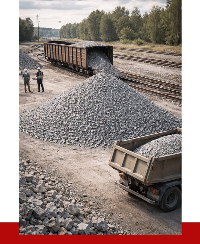 Железнодорожный щебень 20-60 в Кимовске от 1752 р. | ПРОНЕРУДКмв