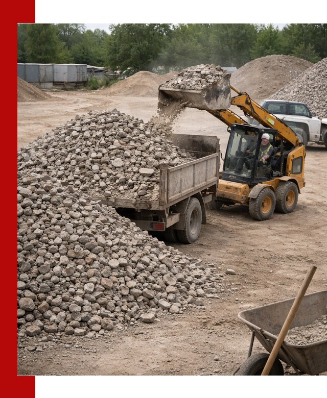 Доставка вторичного щебня в Кимовске для строительных работ