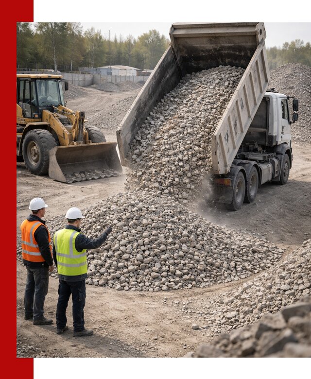 Вторичный щебень фракция 40–70 доставка в Кимовске