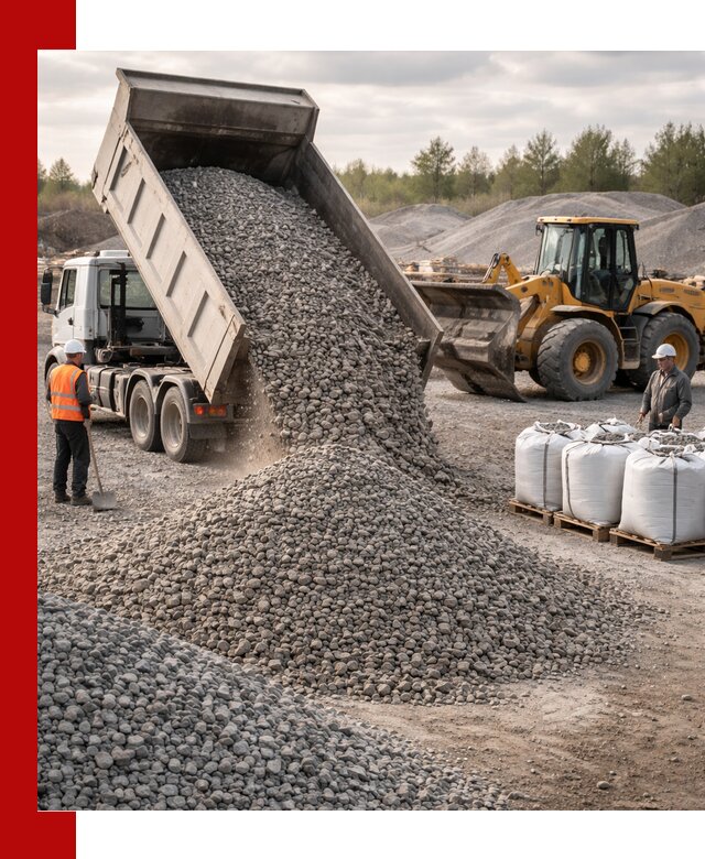 Бетонный щебень фракция 5–20 с доставкой в Кимовске