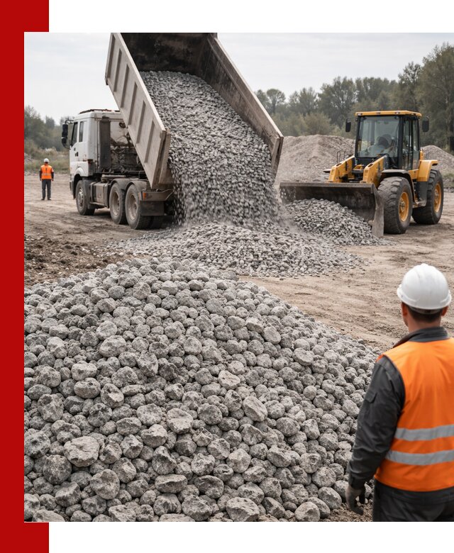 Доставка бетонного щебня фракции 20-40 в Кимовске