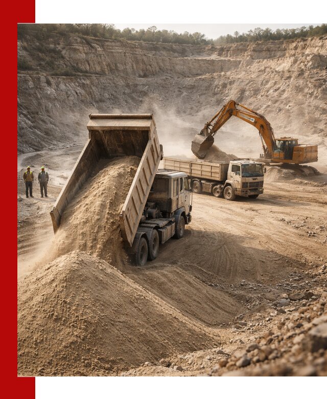 Карьерный песок навалом с доставкой в Кимовске