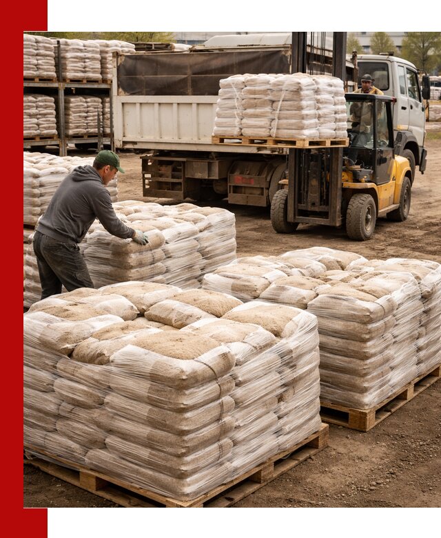 Карьерный песок в мешках с доставкой в Кимовске