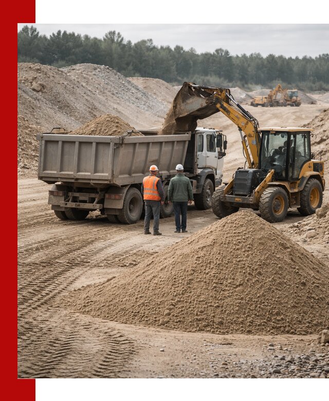 Карьерный среднезернистый песок с доставкой в Кимовске