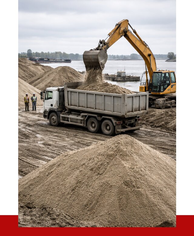Купить речной песок навалом в Кимовске от 1855 р., ПРОНЕРУДКмв