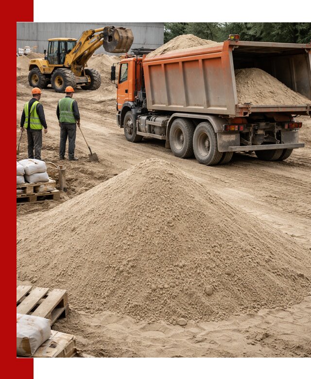 Доставка и продажа мытого речного песка в Кимовске