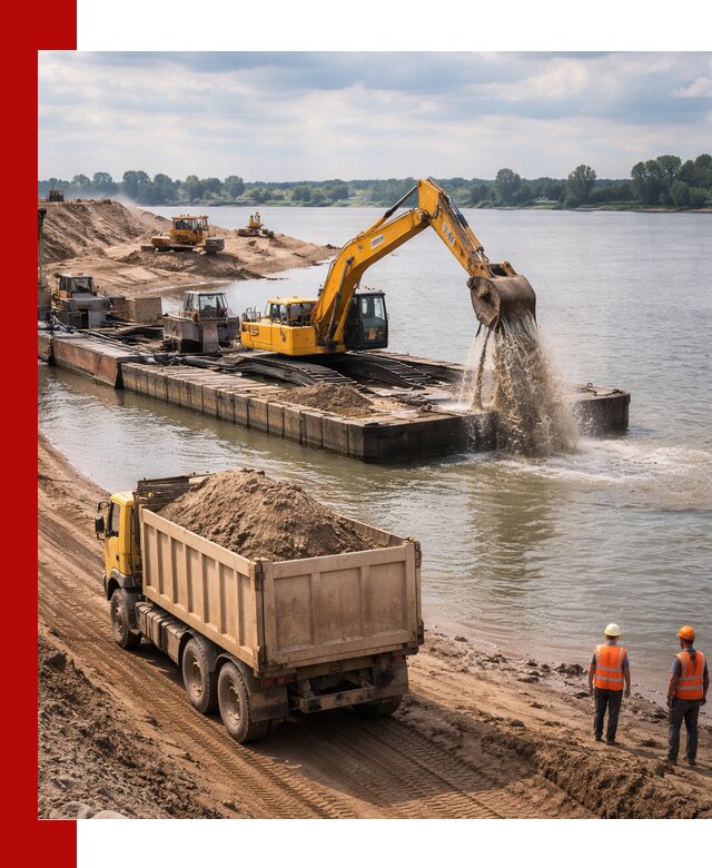 Намывной песок с доставкой в Кимовске оптом и в розницу