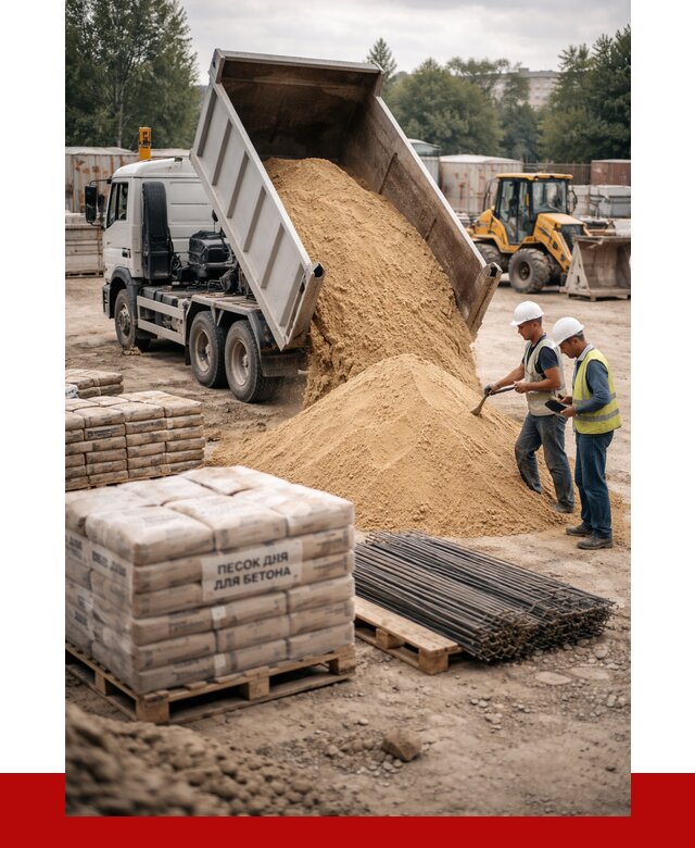 Песок для бетона в Кимовске от 2577 р. с доставкой, ПРОНЕРУДКмв