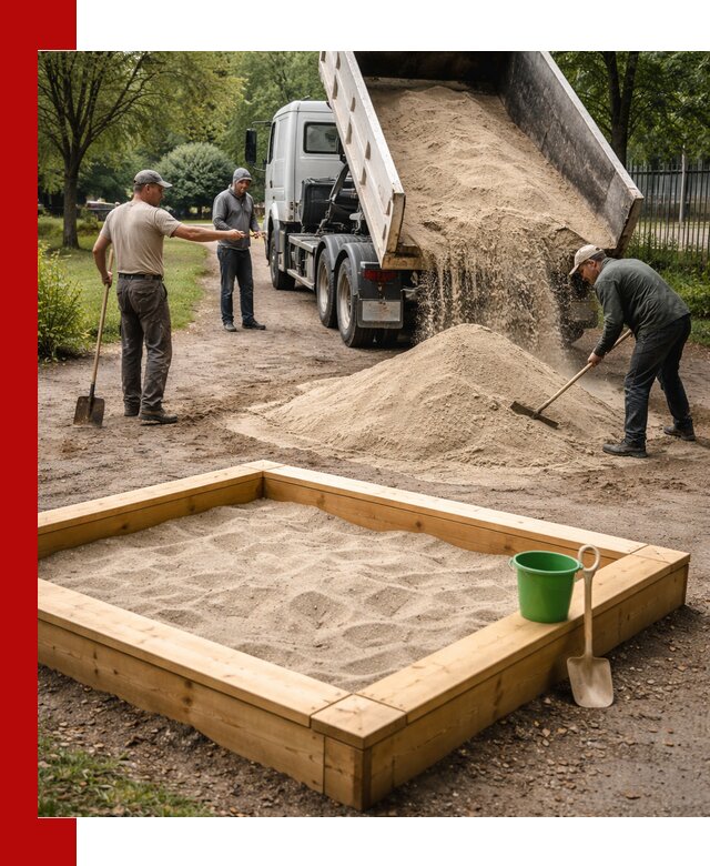 Песок для песочницы с доставкой в Кимовске недорого и чистый