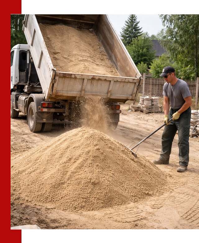 Доставка сухого песка самосвалами в Кимовске