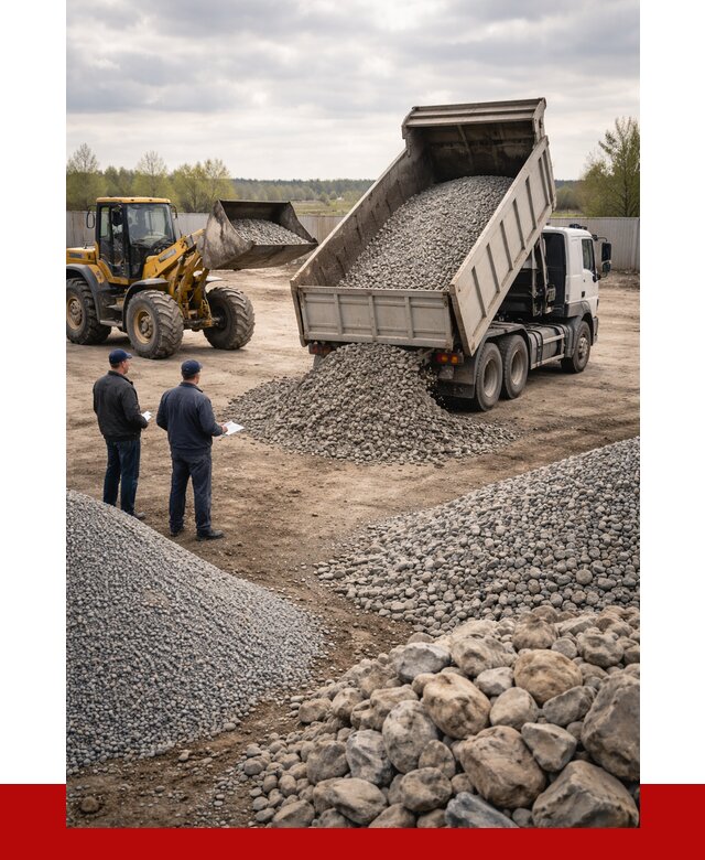 Гравий и камень с доставкой в Кимовске от 4329 р. - ПРОНЕРУДКмв