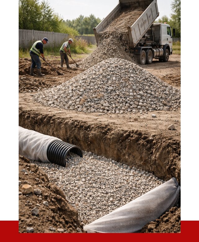 Гравий для дренажа в Кимовске от 2268 р., доставка ПРОНЕРУДКмв