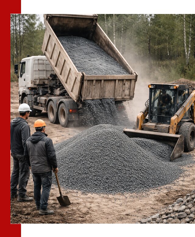 Гранитный отсев 0-5 с доставкой и разгрузкой в Кимовске