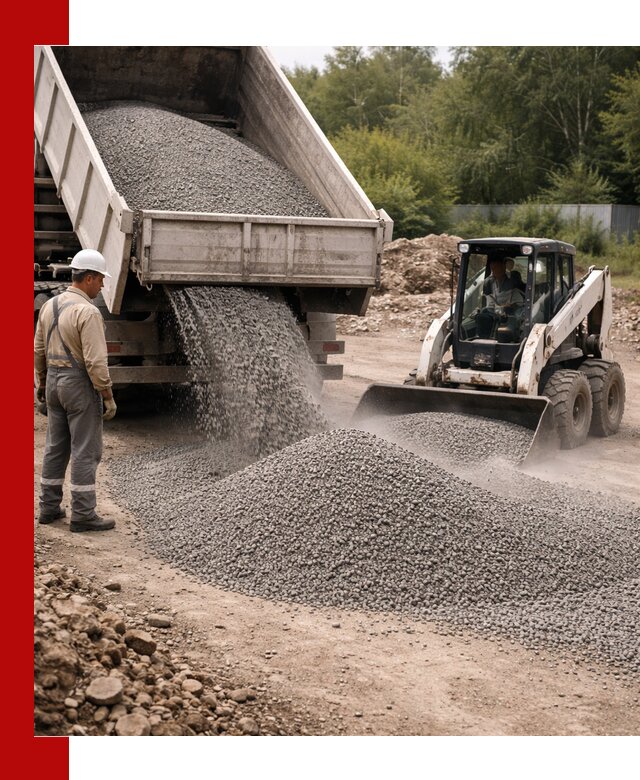 Доставка гравийного отсева 0-5 в Кимовске оптом и в розницу