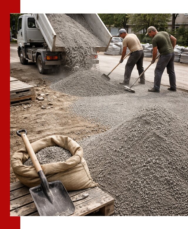 Отсев для тротуарной плитки в Кимовске — доставка и укладка