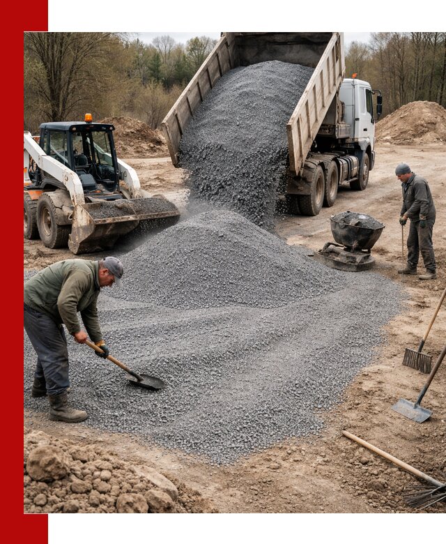 Отсев для подсыпки в Кимовске — доставка и подсыпка на участок