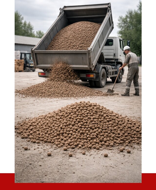 Керамзит с доставкой в Кимовске от 4329 р. за м3 | ПРОНЕРУДКмв