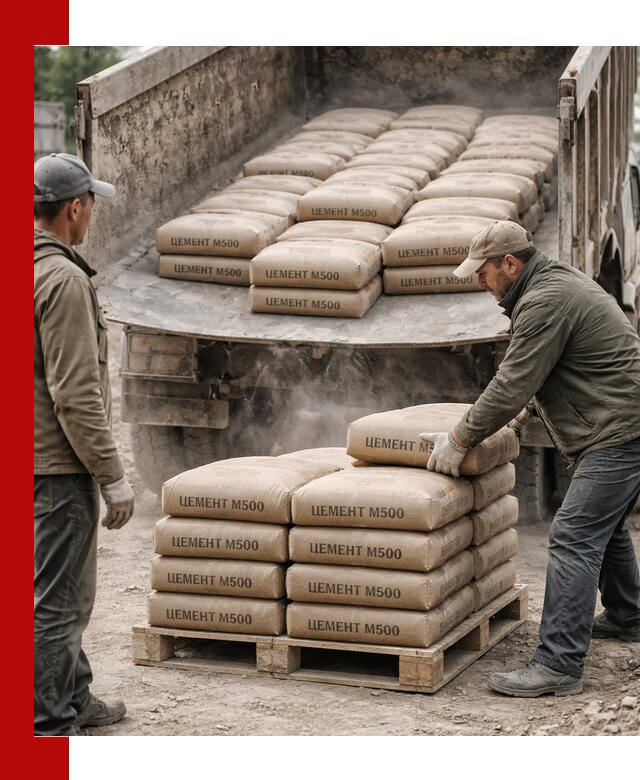 Цемент М500 с доставкой самосвалом в Кимовске