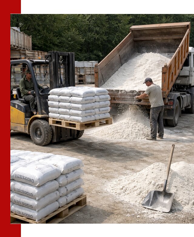 Доставка строительной извести оптом и в розницу в Кимовске