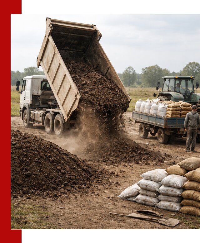 Доставка грунта и удобрений оптом в Кимовске для сельхоз и строительства