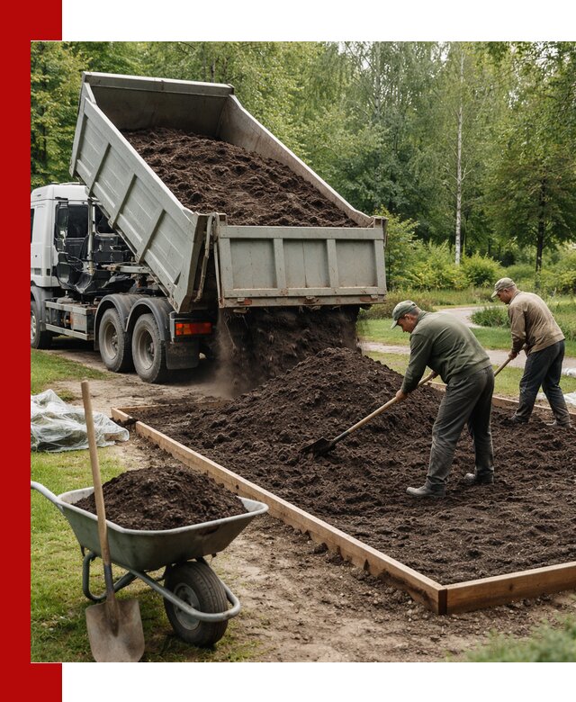 Доставка грунта для озеленения и благоустройства в Кимовске
