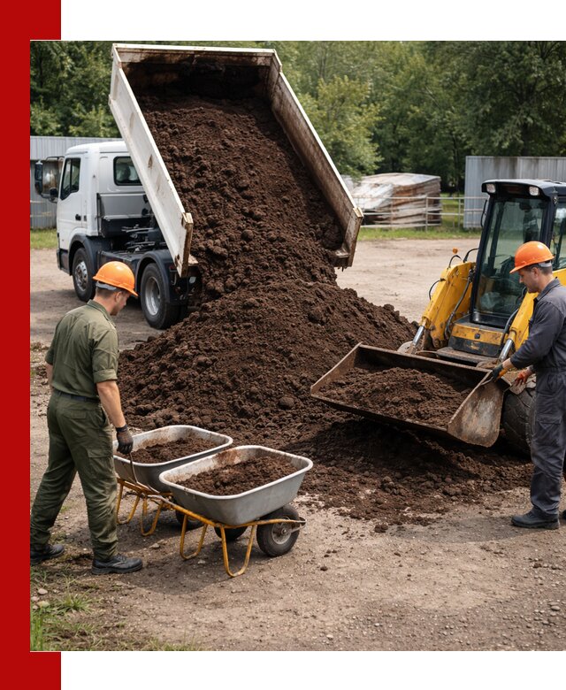 Доставка торфо-земляной смеси в Кимовске для огорода и ландшафта