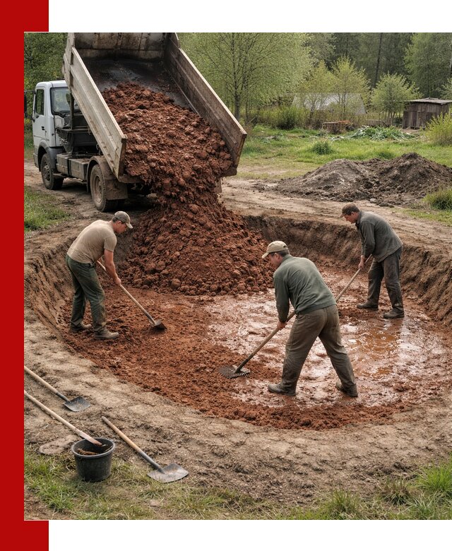 Купить качественную глину для пруда в Кимовске