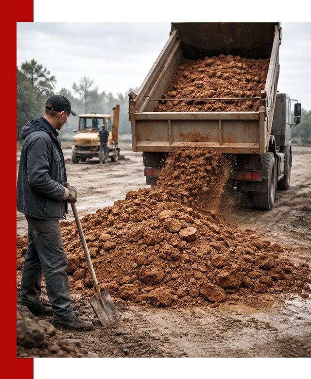Глина для засыпки в Кимовске с доставкой самосвалами