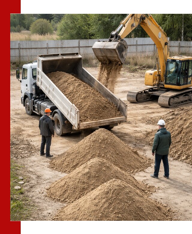 Доставка супеси вагонными и автопартиями в Кимовске