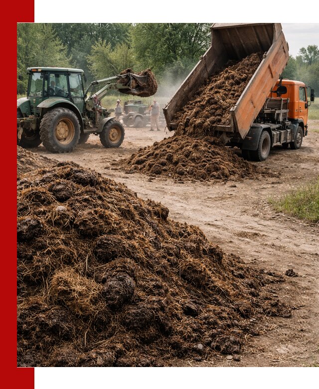 Доставка навоза самосвалами в Кимовске для сельхозпотребностей