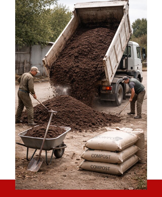 Купить компост в Кимовске от 4329 р. за куб с доставкой | ПРОНЕРУДКмв