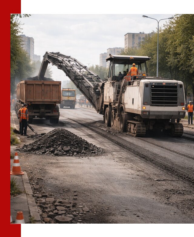 Фрезерованный асфальт в Кимовске — удаление и вывоз старого покрытия