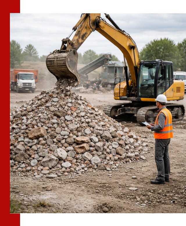 Доставка и вывоз строительного боя в Кимовске