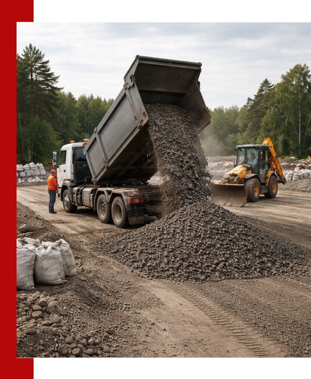 Доставка дробленого асфальта в Кимовске для дорожных работ