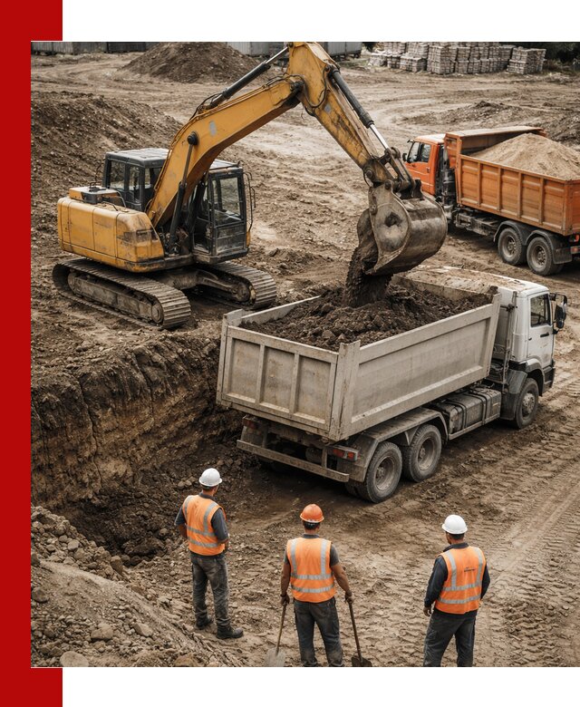 Разработка грунта для строительства и благоустройства в Кимовске