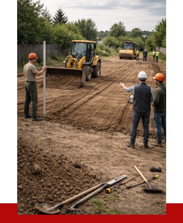 Планировка участка грунтом в Кимовске от 4639 р ПРОНЕРУДКмв