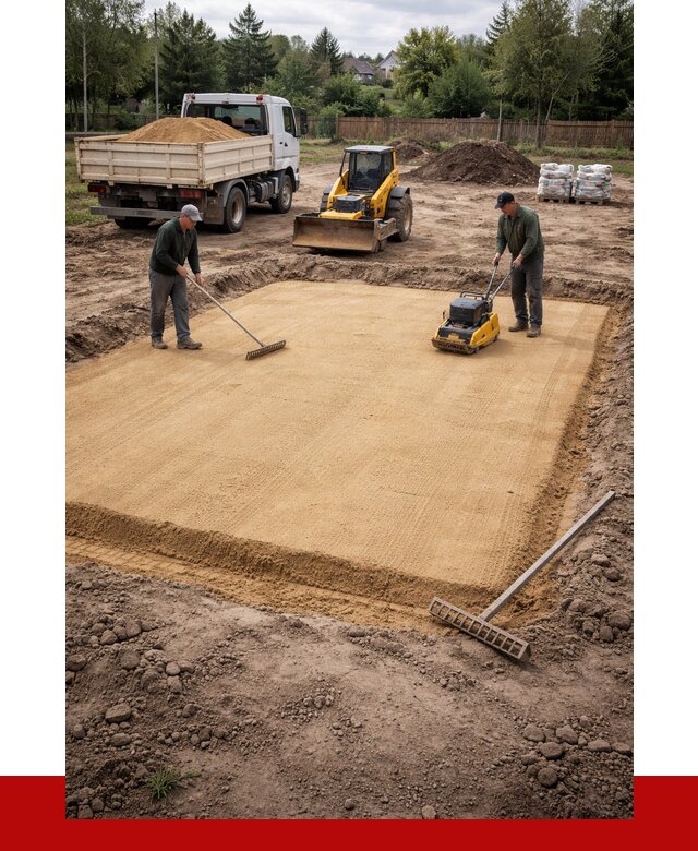 Устройство песчаной подушки в Кимовске от 4639 р. ПРОНЕРУДКмв