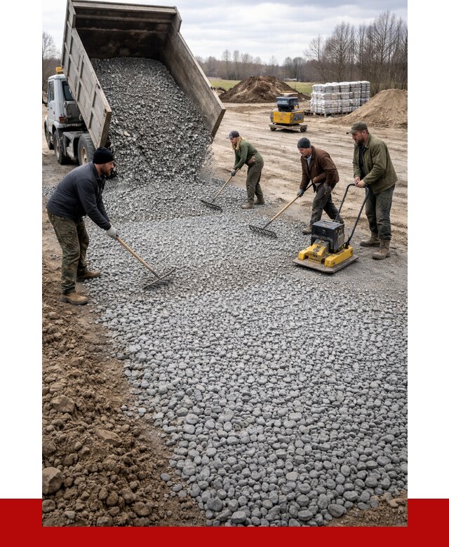 Устройство щебеночной подушки в Кимовске от 4639 р. ПРОНЕРУДКмв